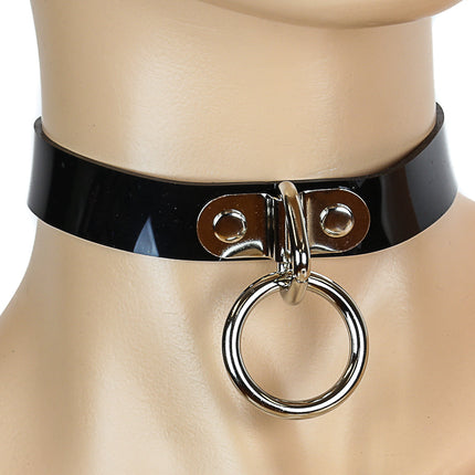 CK129VN  CLEAR VINYL BONDAGE CHOKER PVC