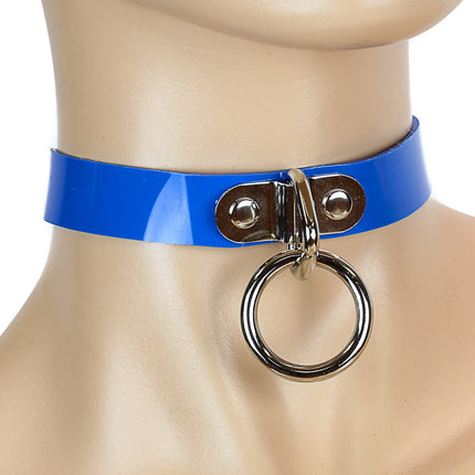 CK129VN  CLEAR VINYL BONDAGE CHOKER PVC