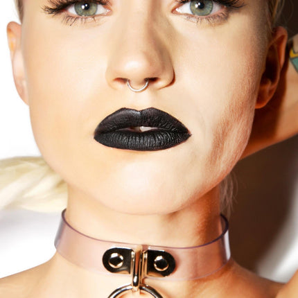CK129VN  CLEAR VINYL BONDAGE CHOKER PVC