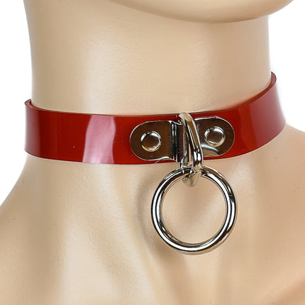CK129VN  CLEAR VINYL BONDAGE CHOKER PVC