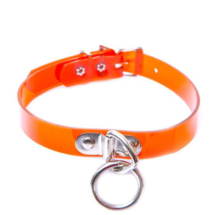 CK129VN  CLEAR VINYL BONDAGE CHOKER PVC