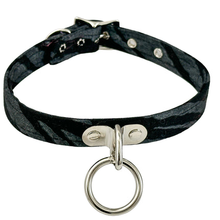 CK129Z CANVAS ZEBRA PRINT ZEBRA BONDADE CHOKER