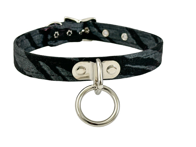 CK129Z CANVAS ZEBRA PRINT ZEBRA BONDADE CHOKER