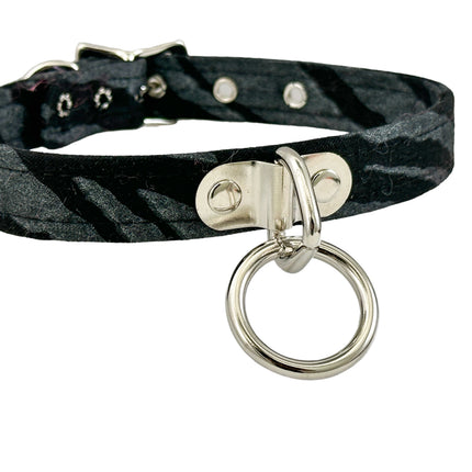 CK129Z CANVAS ZEBRA PRINT ZEBRA BONDADE CHOKER