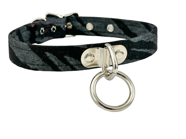 CK129Z CANVAS ZEBRA PRINT ZEBRA BONDADE CHOKER