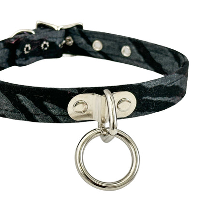 CK129Z CANVAS ZEBRA PRINT ZEBRA BONDADE CHOKER