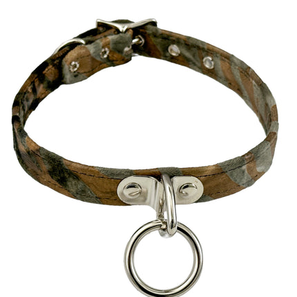 CK129Z CANVAS ZEBRA PRINT ZEBRA BONDADE CHOKER