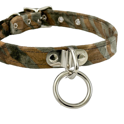 CK129Z CANVAS ZEBRA PRINT ZEBRA BONDADE CHOKER