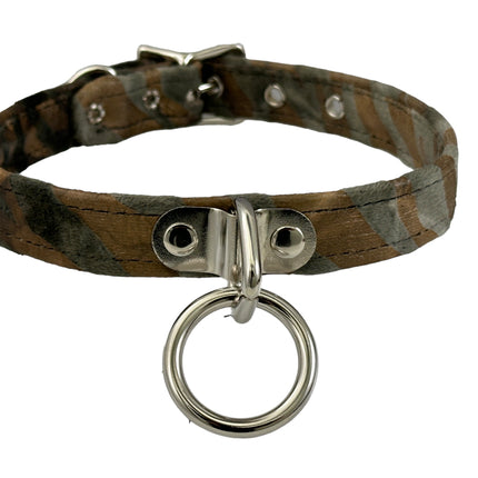 CK129Z CANVAS ZEBRA PRINT ZEBRA BONDADE CHOKER