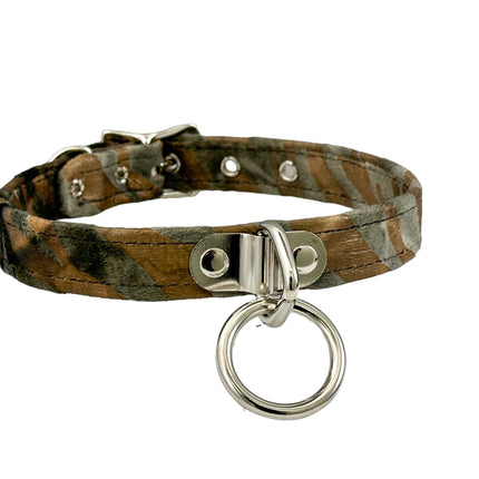 CK129Z CANVAS ZEBRA PRINT ZEBRA BONDADE CHOKER