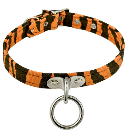CK129Z CANVAS ZEBRA PRINT ZEBRA BONDADE CHOKER