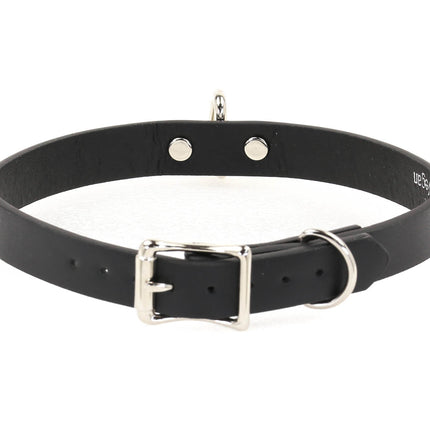 CK129  GENUINE LEATHER  3/4" BONDAGE CHOKER