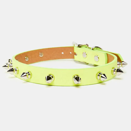 CK134M VEGAN MATT PASTEL SPIKE CHOKER