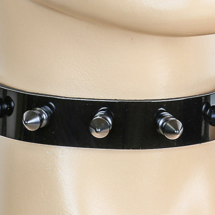 CK134MET  3/4" CHOKER WITH 1/2" SPIKES ON METAL PLATE