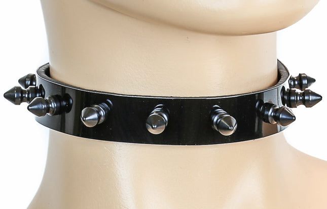 CK134MET  3/4" CHOKER WITH 1/2" SPIKES ON METAL PLATE