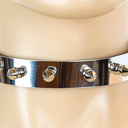 CK134MET  3/4" CHOKER WITH 1/2" SPIKES ON METAL PLATE