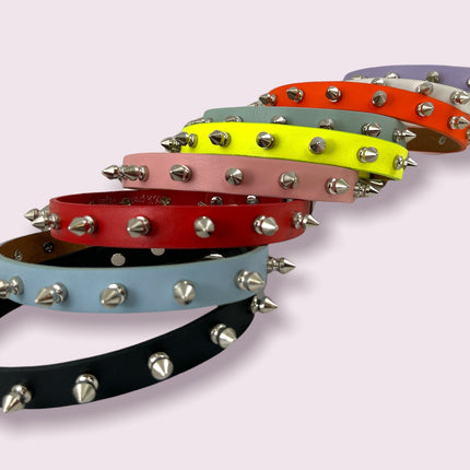 CK134M VEGAN MATT PASTEL SPIKE CHOKER