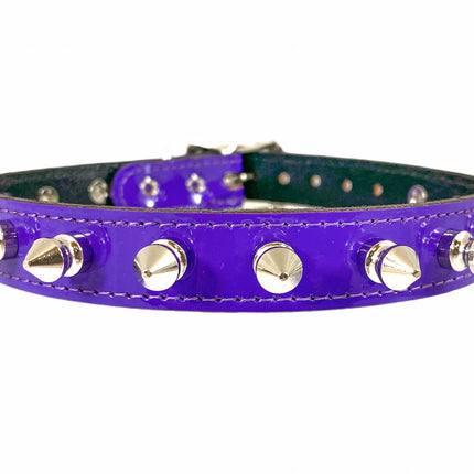 CK134 PATENT NEON SPIKE CHOKER 3/4" WIDE
