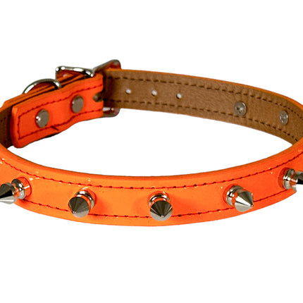 CK134 PATENT NEON SPIKE CHOKER 3/4" WIDE