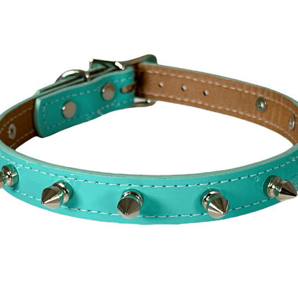 CK134 PATENT NEON SPIKE CHOKER 3/4" WIDE