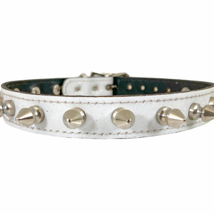 CK134 PATENT NEON SPIKE CHOKER 3/4" WIDE