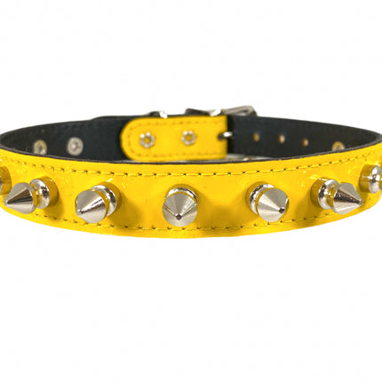 CK134 PATENT NEON SPIKE CHOKER 3/4" WIDE
