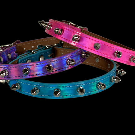 CK134RN  RAINBOW SPIKE COLLAR
