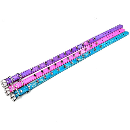 CK134RN  RAINBOW SPIKE COLLAR