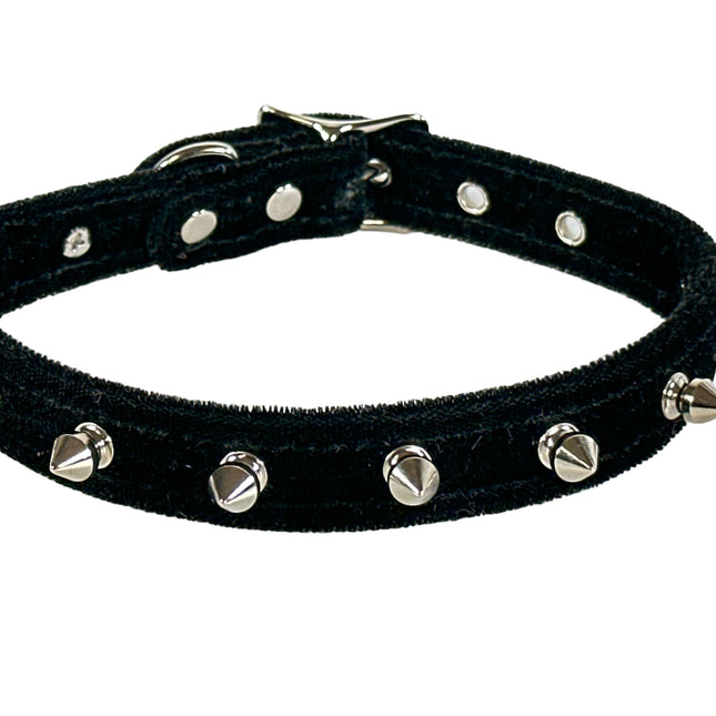 CK134 VELVET SPIKE CHOKER