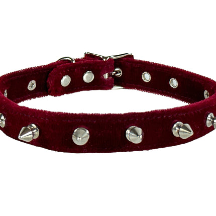 CK134 VELVET SPIKE CHOKER