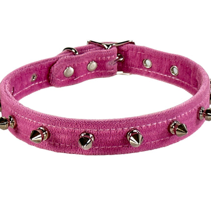 CK134 VELVET SPIKE CHOKER