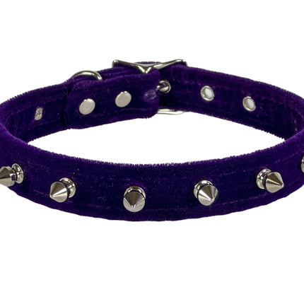 CK134 VELVET SPIKE CHOKER