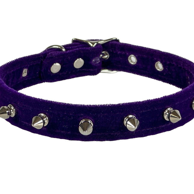 CK134 VELVET SPIKE CHOKER