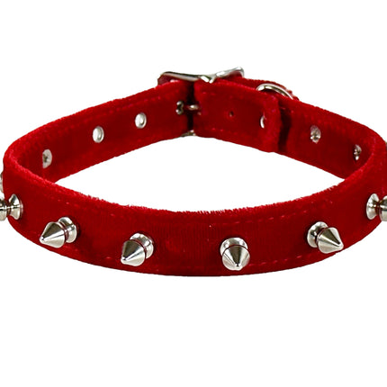 CK134 VELVET SPIKE CHOKER