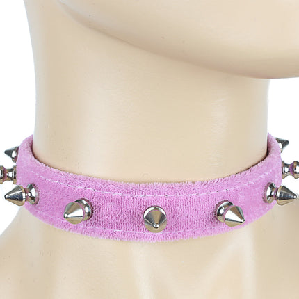 CK134 VELVET SPIKE CHOKER