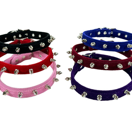 CK134 VELVET SPIKE CHOKER