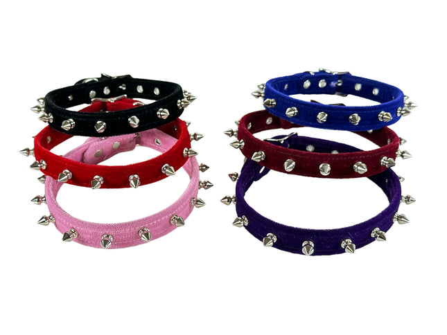 CK134 VELVET SPIKE CHOKER
