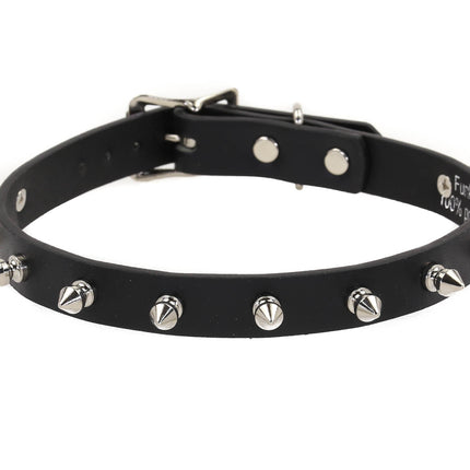 CK134 3/4" LEATHER CHOKER WITH 1/2" SPIKES