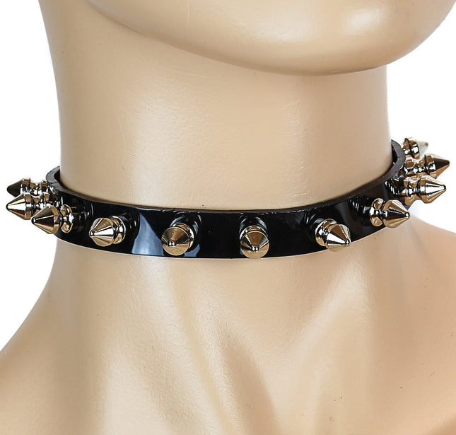 CK135VN  VINYL SPIKE CHOKER