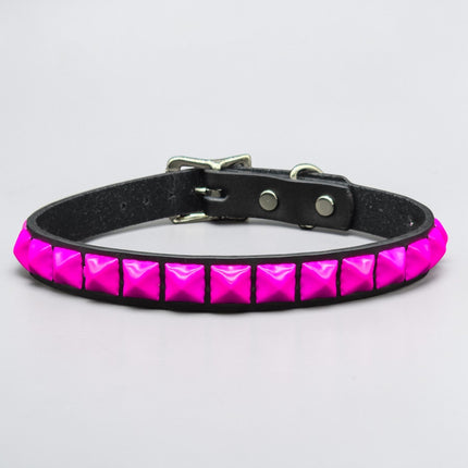 CK140 POWDER COATED PYRAMID CHOKER PINK RED GREEN PURPLE