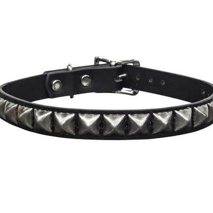 CK140ANT  SILVER  1  ROW ANTIQUE STUDDED CHOKER