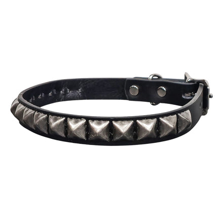 CK140ANT  SILVER  1  ROW ANTIQUE STUDDED CHOKER