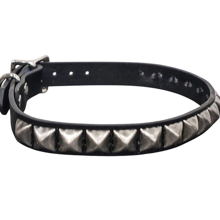 CK140ANT  SILVER  1  ROW ANTIQUE STUDDED CHOKER