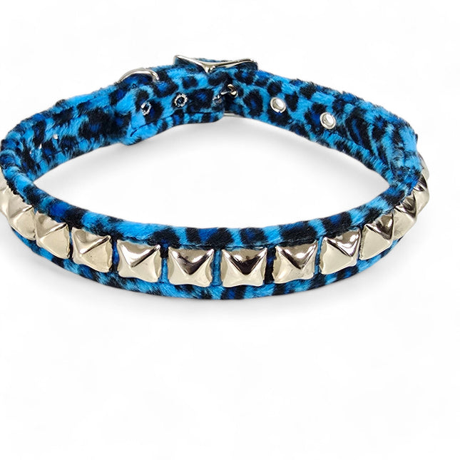 CK140L  FUZZY LEOPARD STUDDED CHOKER