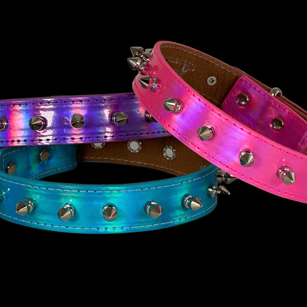 CK148RN  RAINBOW SPIKE COLLAR