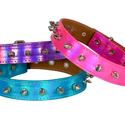 CK148RN  RAINBOW SPIKE COLLAR