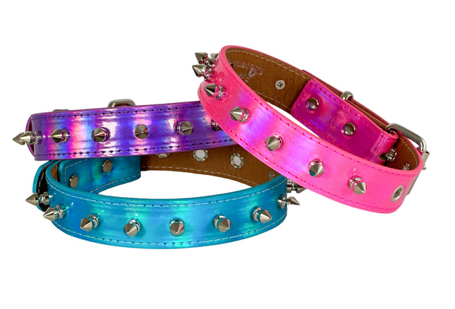 CK148RN  RAINBOW SPIKE COLLAR