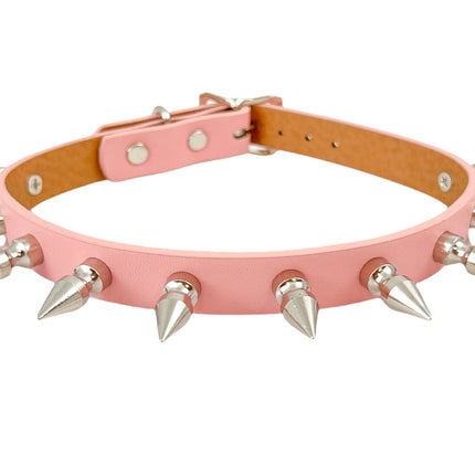 FCK328 VEGAN COLOR 1" SPIKE CHOKER