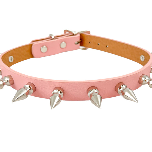 FCK328 VEGAN COLOR 1" SPIKE CHOKER
