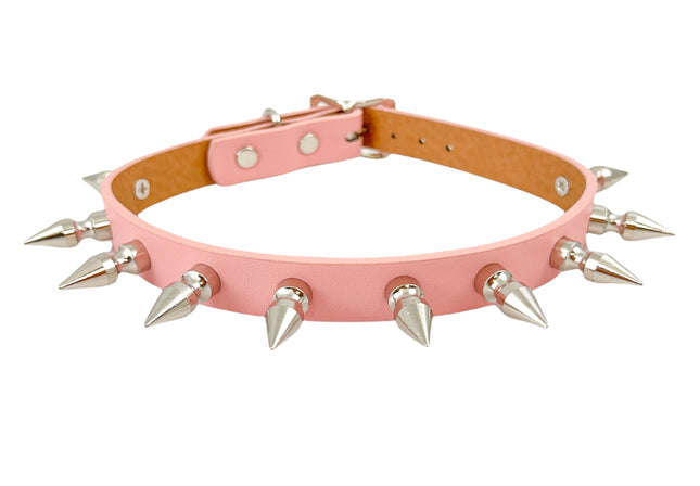 FCK328 VEGAN COLOR 1" SPIKE CHOKER